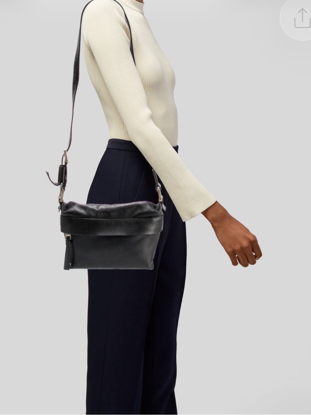 All Saints Black Leather Bag